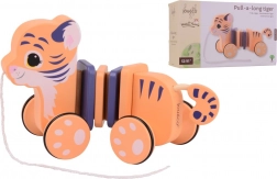 Houten trek-tijger Jouéco