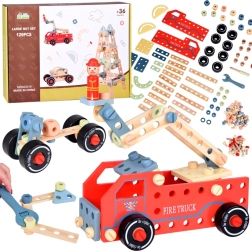 Creatieve houten speelgoedbouwset 129 onderdelen