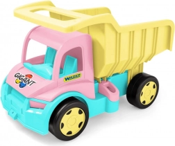 Kiepwagen GIGANT roze-crèmekleurig 55 cm
