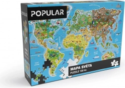 Puzzel wereldkaart 160 stukjes