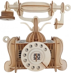 Houten 3D puzzel oude telefoon