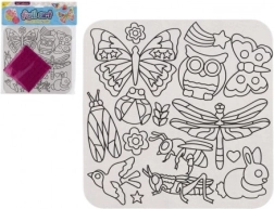 Creatieve set met glinsterfolieplaatjes van dieren