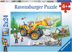 RAVENSBURGER Puzzel Zware techniek in actie 2x24 stukjes