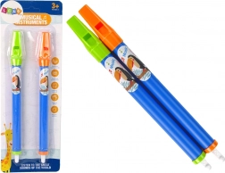 Kinderfluiten met dierenmotieven - blauwe set, 2 stuks