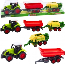 Kinderttractor met aanhanger en hooipers – boerenset