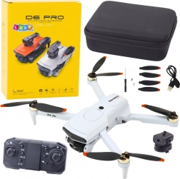 Drone D6 Pro met camera en LED-verlichting, bediening via app – Lichtgrijs