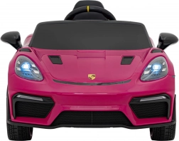 Elektrische kinderauto Porsche 718 Spyder RS met MP4-paneel – Roze