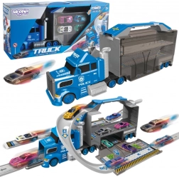 Woopie politietruck 2-in-1 – transporter en racebaan