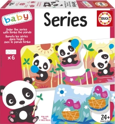 Educa Baby inlegpuzzel Panda Bimba en vrienden, 6 puzzels van 3 stukjes