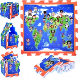 Schuimpuzzel Kinderen van de Wereld – educatieve speelmat 93 × 93 cm