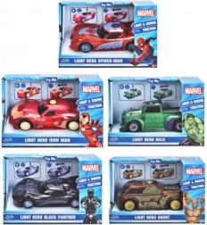 rijdend Marvel-autootje 1:32 met licht en geluid, mix van modellen