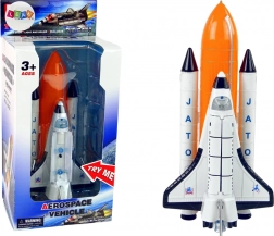 Kosmische raket en metalen spaceshuttle met licht- en geluidseffecten AEROSPACE