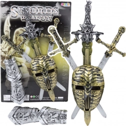 Ridderset met masker en zwaarden