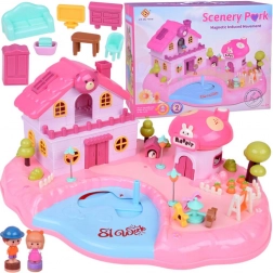 Interactief magnetisch huis SCENERY PARK met licht en geluiden