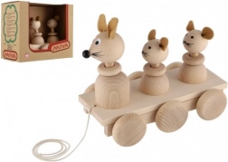 Houten trek speelgoed Drie Muizen
