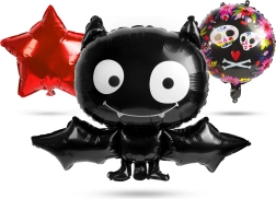 Set Halloween-folieballonnen met vleermuis - 5 stuks
