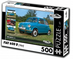 Retro auto puzzel Fiat 600 D (1964) 500 stukjes