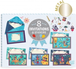 DJECO cadeauset uitnodigingen Piraten