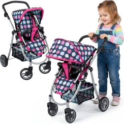 Poppenwagen WOOPIE Royal met verstelbaar zitje en 4 wielen