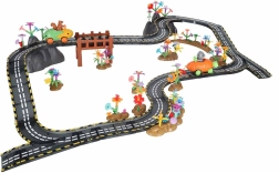 Magnetische racebaan met autootjes, verlicht, 310 stukken