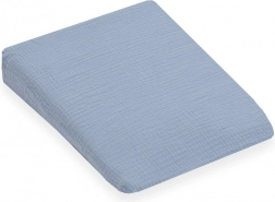 Mousseline kussensloop voor kinderkussen – wig New Baby Standard 30 × 37 cm, blauw