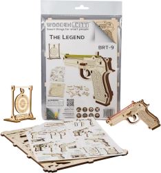 Houten 3D-puzzel pistool Legend BRT‑19 WOODEN CITY (31 onderdelen)