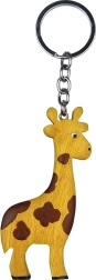 Houten sleutelhanger in de vorm van een giraffe