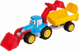 Androni vrolijke tractor met aanhanger 55 cm