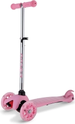 Roze driewielstep met LED-wielen