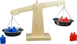 Houten kinderweegschaal