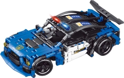 Bouwset voor een politie-RC-auto met afstandsbediening, 24,5 cm