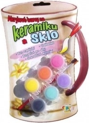 Acrylverf voor keramiek, glas en stenen - set van 6 stuks