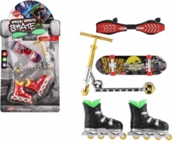 Vingerset skateboard, waveboard, rolschaatsen en step – kunststof, mix varianten