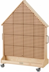 Masterkidz houten vrijstaande XXL STEM-bord in de vorm van een huis