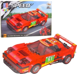 Bouwset 2-in-1 raceauto en robot met pull-backsysteem, 329 onderdelen