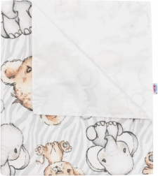 Waterdichte flanellen onderlegger NEW BABY Zoo