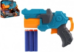 Plastic pistool voor foamkogels met 3 pijltjes