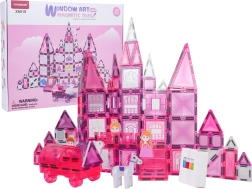 Magnetische bouwset om in te kleuren Roze prinses, 126 delen