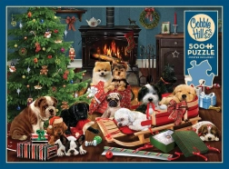 Puzzel Kerstpuppy's 500 stukjes Cobb Hill