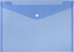 Documentenmap met drukknoop A5 Opaline blauw, verpakking 5 stuks