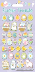 Glinsterende paasdierenstickers – herbruikbaar