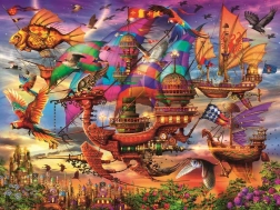 Puzzel Mystiek Vliegend Schip 1500 stukjes RAVENSBURGER