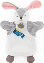 Pluchen handpop konijntje 25 cm