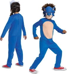 kinderkostuum SONIC the Hedgehog met masker 7–8 jaar (lengte 127–136 cm)