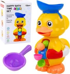 Interactief badspeeltje eendje met waterrad en zuignappen