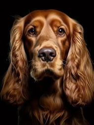 Diamond painting ierse setter 30 × 40 cm