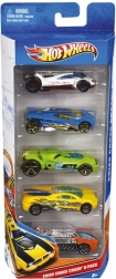 Hot Wheels collectie van vijf modelautootjes