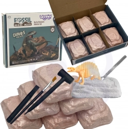 WOOPIE opgraafset 6in1 dinosaurus skeletten voor jonge archeologen