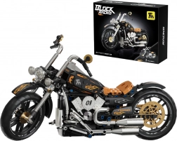 Bouwpakket zwarte motorfiets 455 stukjes