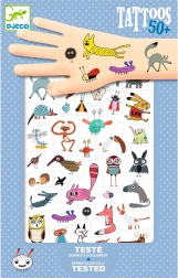 Tijdelijke tatoeages schattige monstertjes DJECO